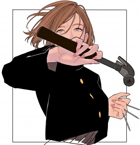 咒术回战钉崎野蔷薇持锤少女动漫手机壁纸