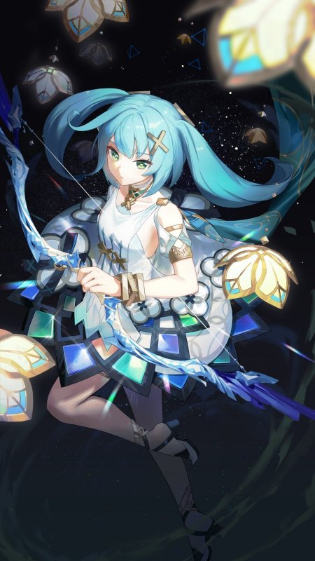 原神珐露珊持弓双马尾少女游戏手机壁纸