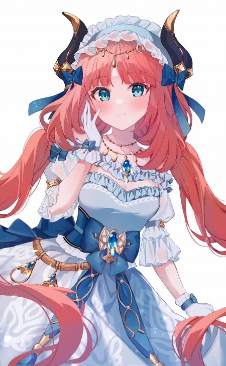 原神妮露蓝裙双马尾少女游戏手机壁纸