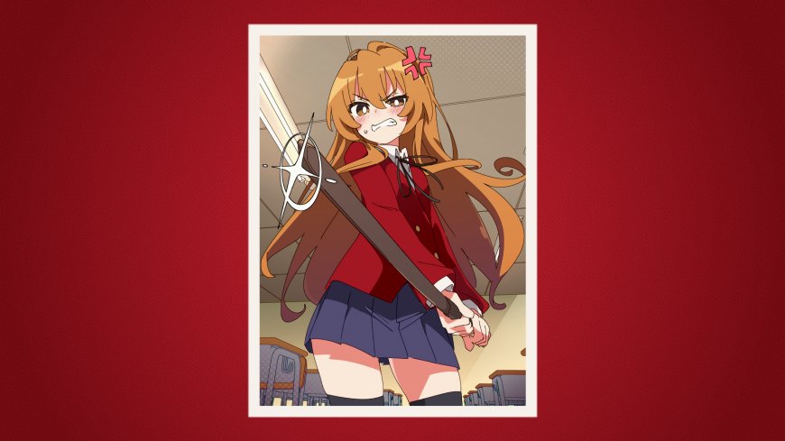 龙与虎逢坂大河JK制服二次元动漫电脑壁纸