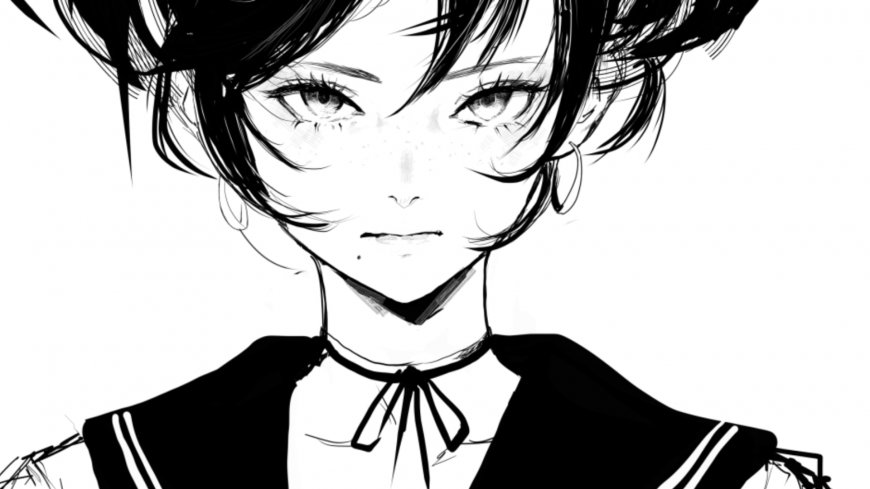 双丸子头JK制服清纯少女二次元动漫电脑壁纸