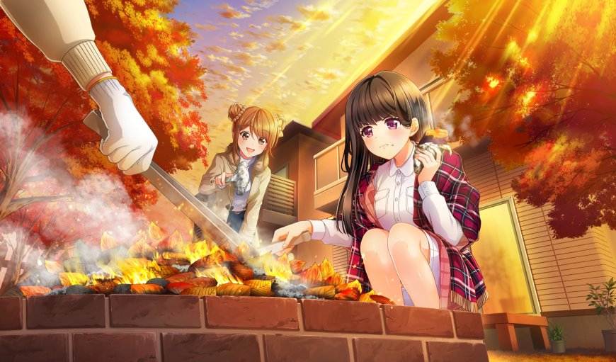 八月的灰姑娘九人烤红薯少女二次元动漫电脑壁纸