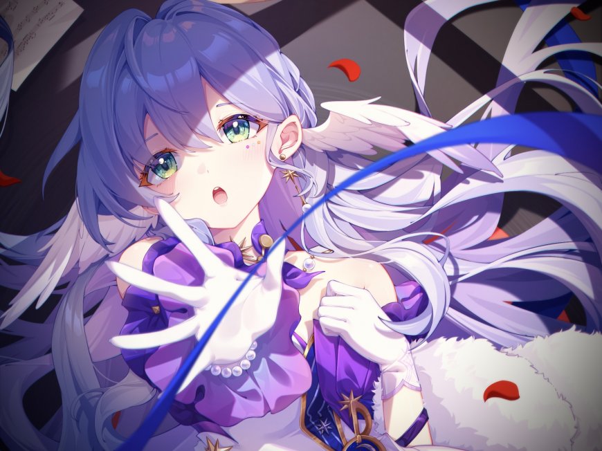 崩坏·星穹铁道知更鸟花瓣仰卧少女游戏电脑壁纸