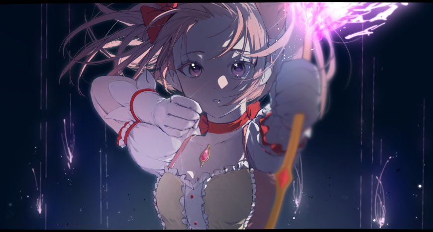 魔法少女小圆鹿目圆粉发弓二次元动漫电脑壁纸