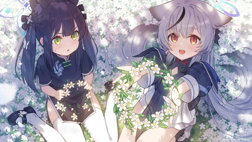 蔚蓝档案心奈瞬兽耳娘少女游戏电脑壁纸