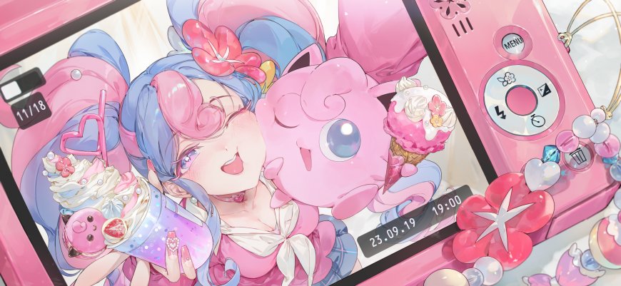 初音未来自拍胖丁甜品二次元动漫电脑壁纸