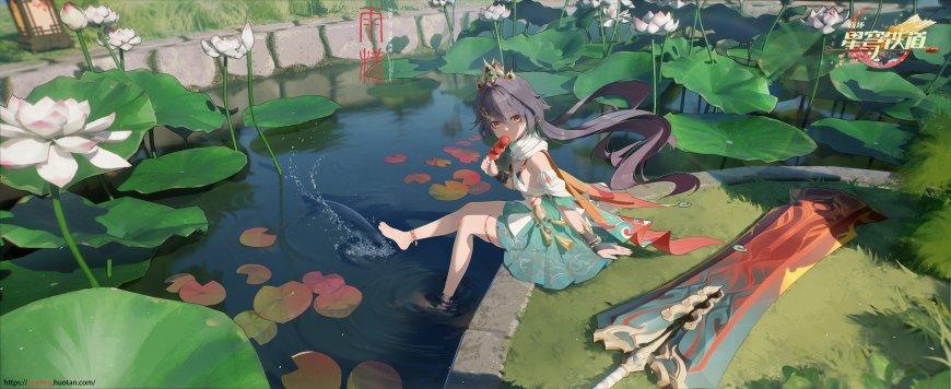 崩坏·星穹铁道云璃莲池赤足少女游戏电脑壁纸