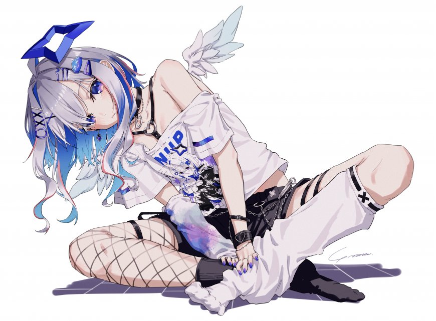 天音彼方丝袜美腿天使少女二次元动漫电脑壁纸