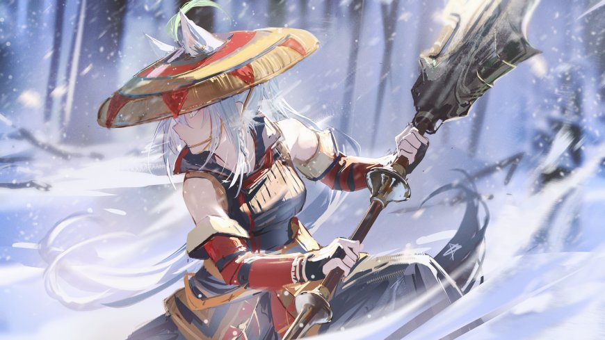 白上吹雪雪林薙刀兽耳娘二次元动漫电脑壁纸