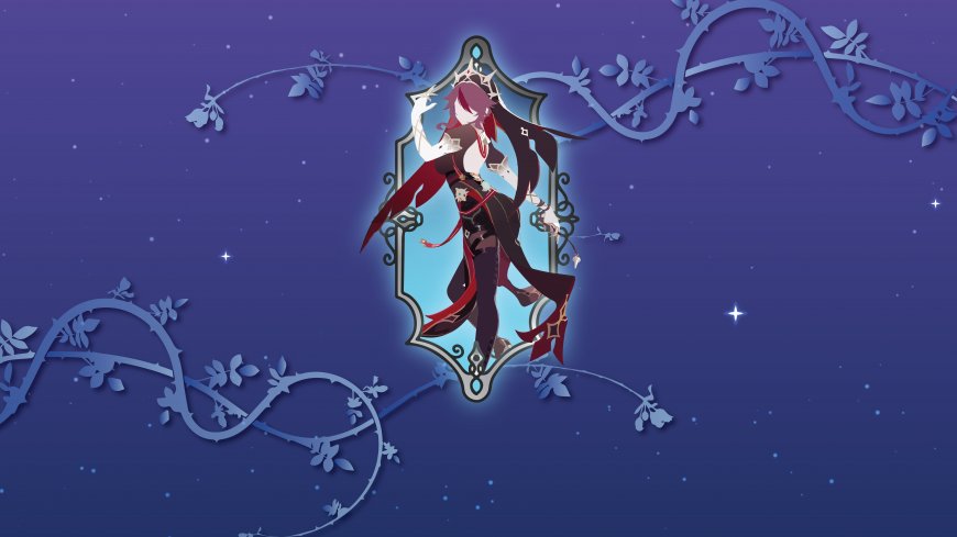 原神罗莎莉亚侧影星空裙游戏电脑壁纸