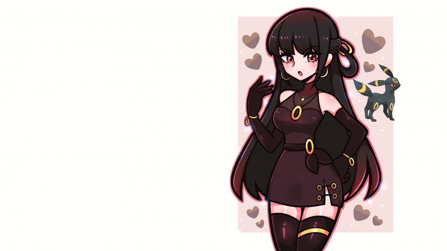 宝可梦月伊布拟人丝袜美腿二次元动漫电脑壁纸
