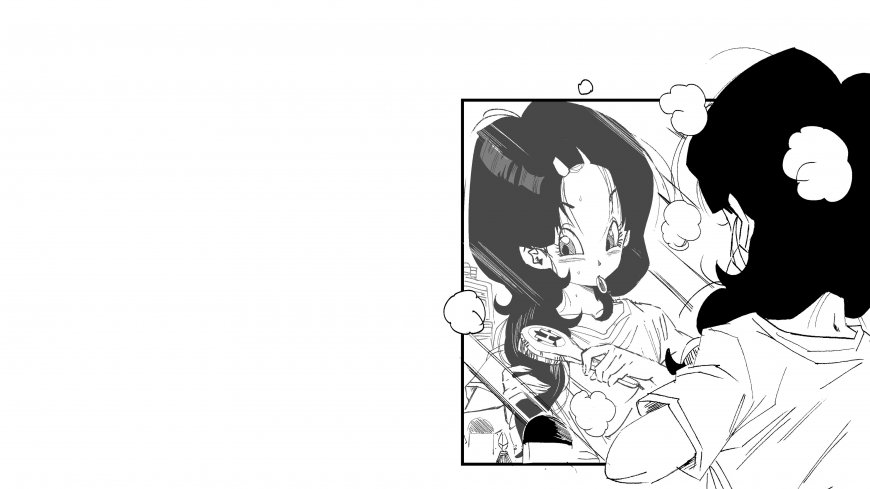 龙珠比迪丽镜前梳长发二次元动漫电脑壁纸