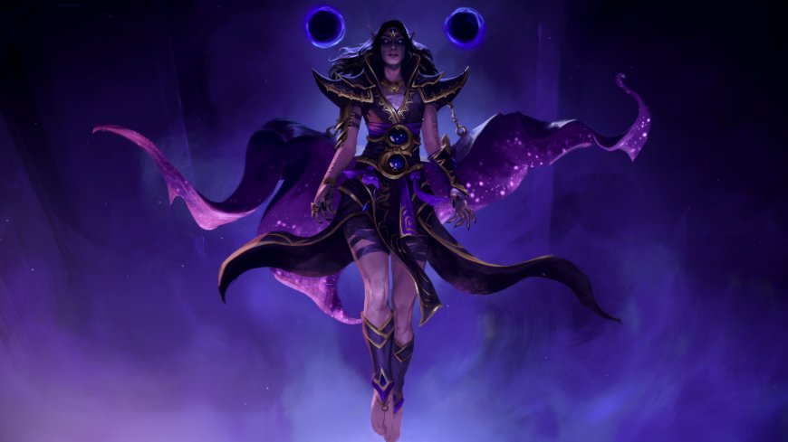 魔兽世界萨拉塔斯紫金悬浮御姐游戏电脑壁纸