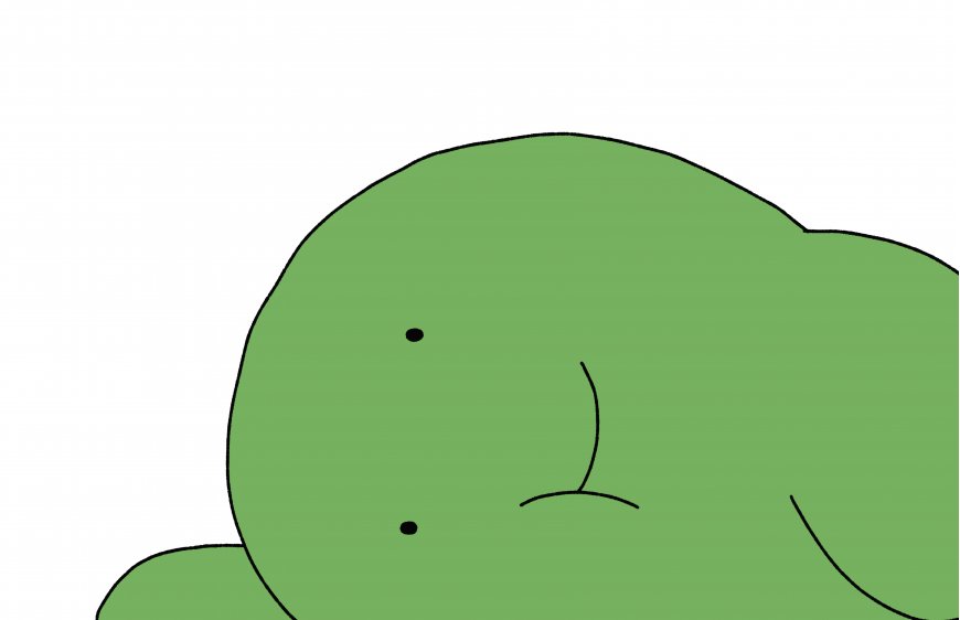 原创极简风绿色软萌团子白底治愈插画电脑壁纸