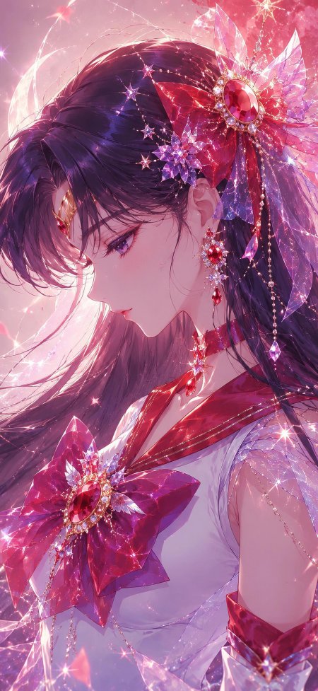 美少女战士火野丽红水晶少女动漫手机壁纸