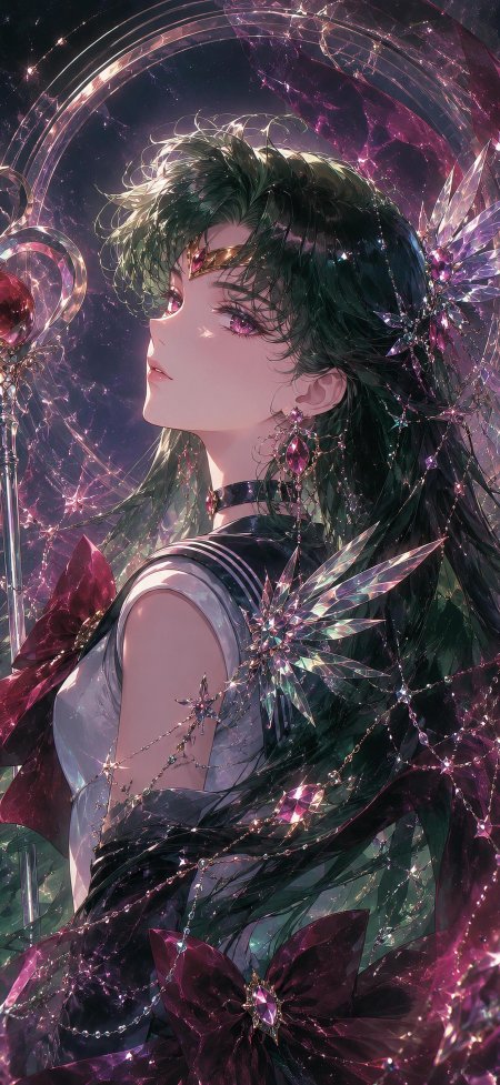 美少女战士冥王星绿发御姐动漫手机壁纸