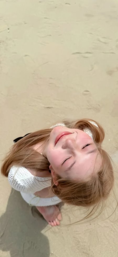 唯美沙滩清纯甜美女孩美女手机壁纸