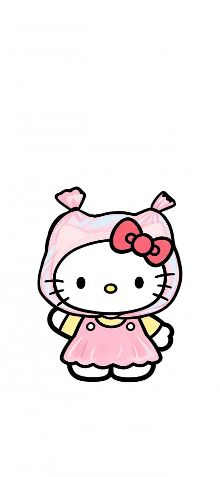 HelloKitty粉色连帽裙装粉白动漫