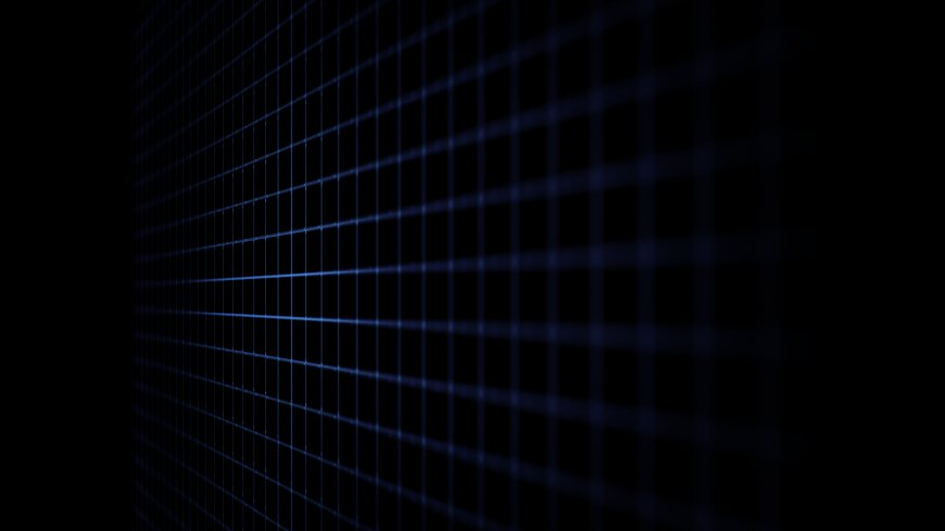 蓝色网格透视深邃暗黑科技电脑壁纸