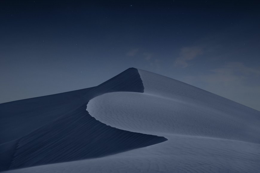 沙漠沙丘星夜蓝调风景电脑壁纸精选