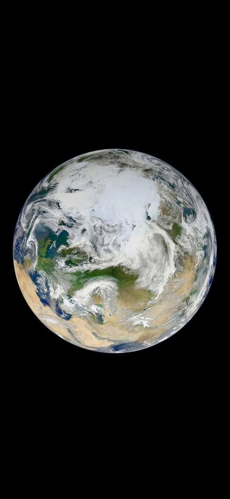 地球全貌云层覆盖蓝绿棕太空科幻手机壁纸