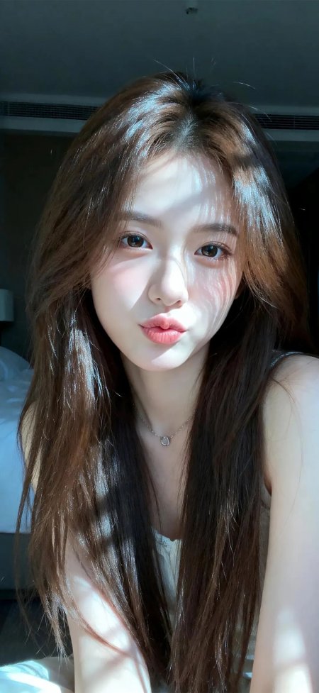 长发美女阳光侧影暖白人物摄影手机壁纸