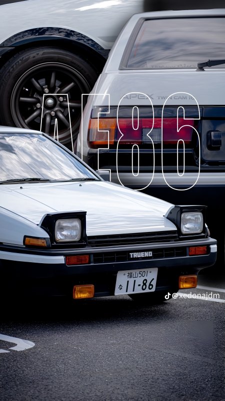 AE86丰田Levin白黑配色经典街拍汽