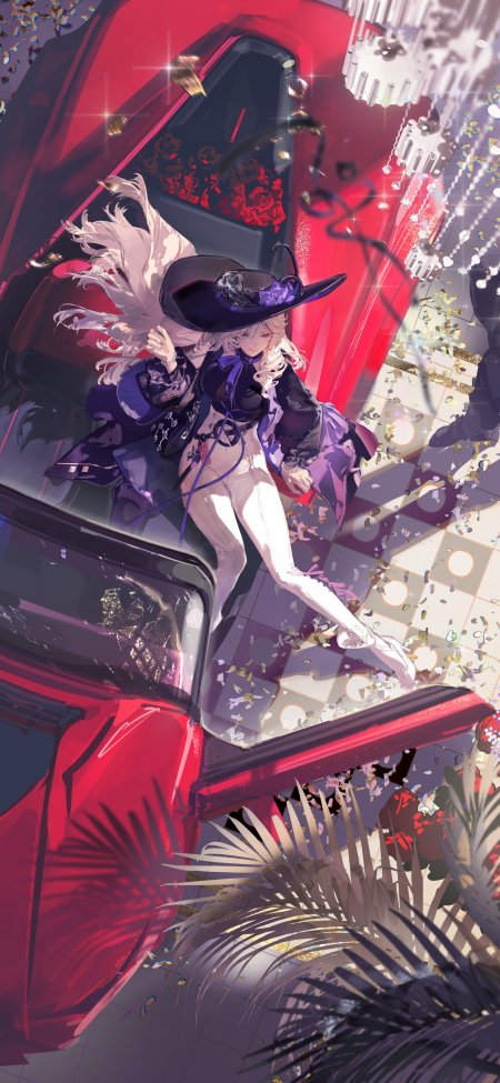 金发女巫红车炫光紫黑动漫手机壁纸