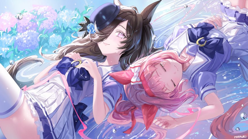 赛马娘PrettyDerby两位少女水中