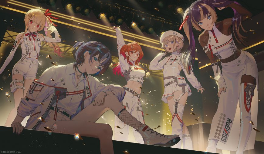 Hololive ReGLOSS舞台演出华丽偶像动漫电脑壁纸