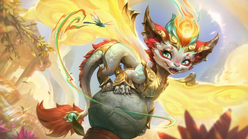 英雄联盟小小龙神威风凛凛金焰奇幻电脑壁纸