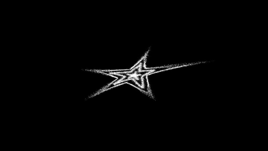 白色星形光效粒子暗黑创意电脑壁纸