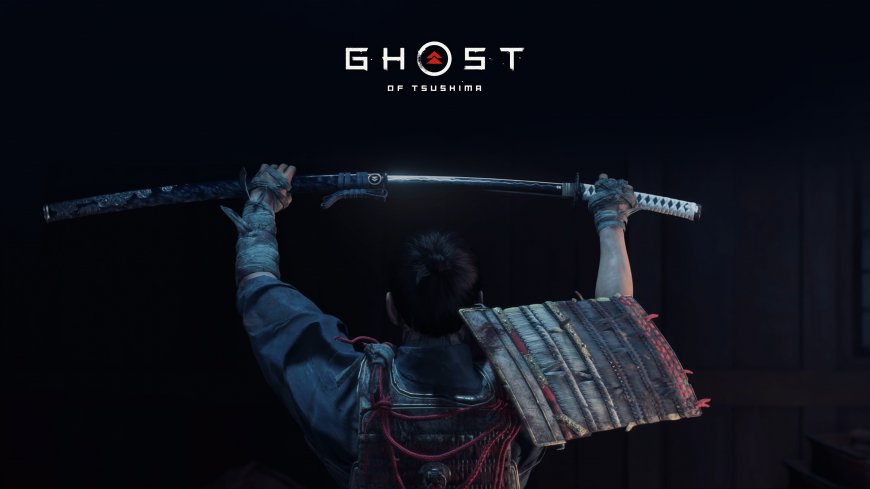 对马岛之魂武士举刀背影暗蓝游戏电脑壁纸