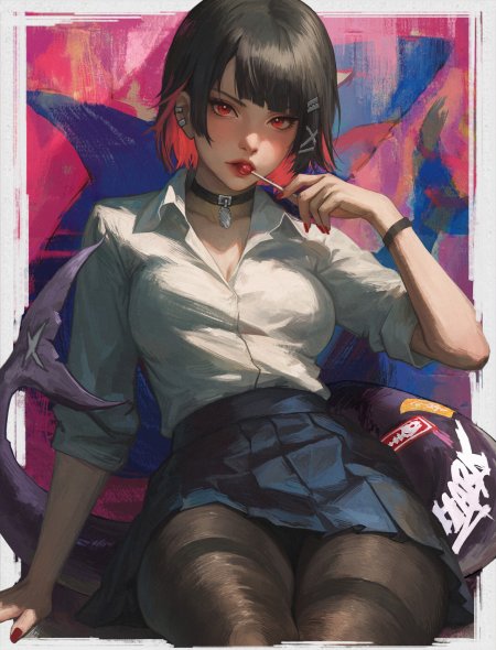 绝区零艾莲乔白衬衫黑丝慵懒酷飒动漫手机壁纸