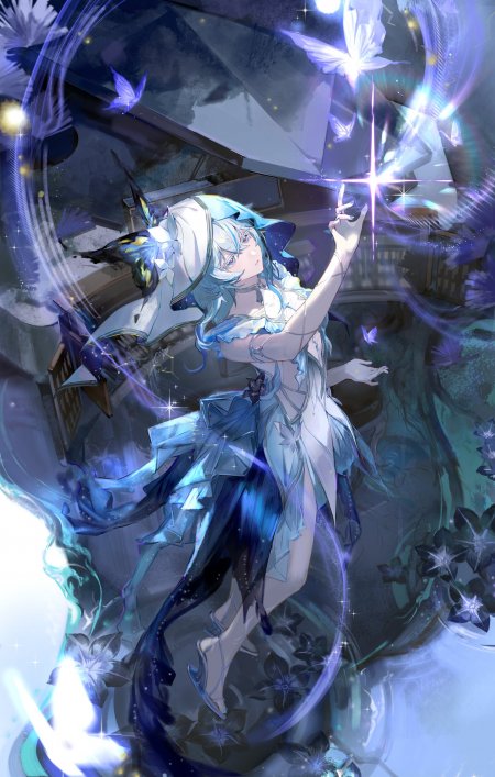 鸣潮守岸人蝴蝶星光梦幻唯美纸动漫手机壁