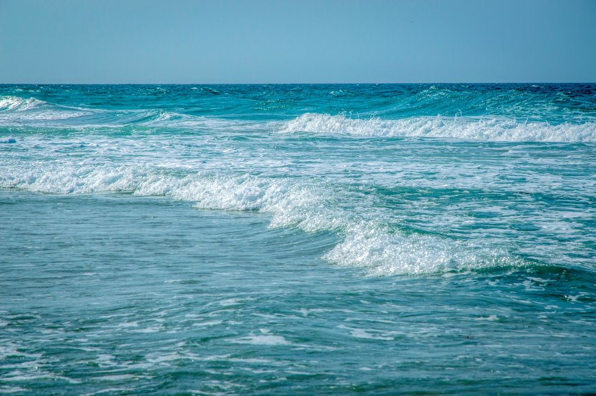 碧海白浪翻涌蓝绿风景电脑壁纸精选