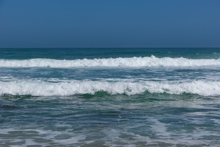 海浪翻涌白沫碧蓝风景电脑壁纸精选