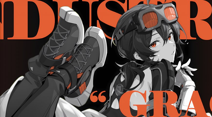 绝区零格莉丝橙黑机甲少女动漫电脑壁纸