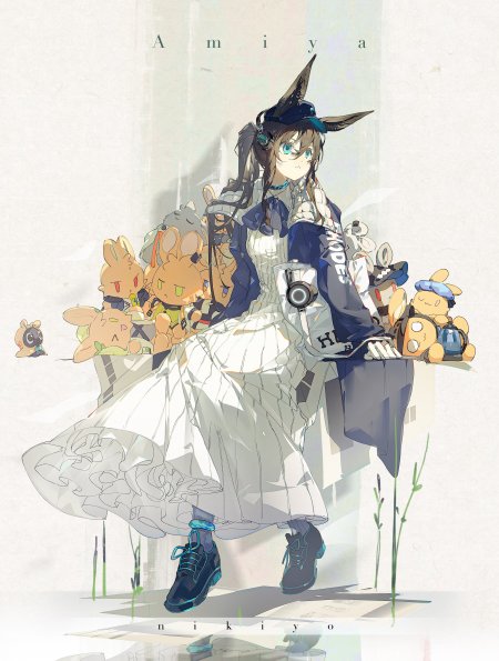 明日方舟阿米娅蓝白制服少女动漫手机壁纸