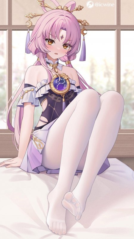 崩坏星穹铁道符玄粉发少女紫金服饰动漫手机壁纸