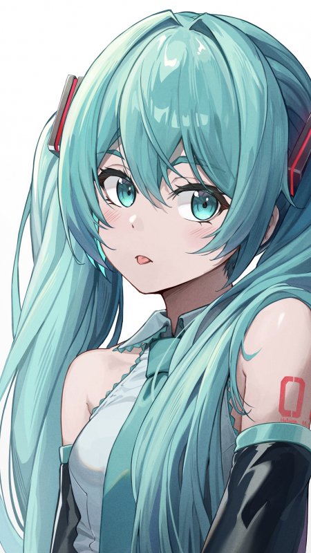初音未来蓝发双马尾青蓝动漫手机壁纸