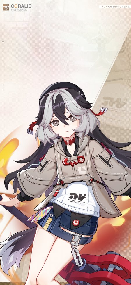崩坏3科拉莉黑白双色少女动漫手机壁纸