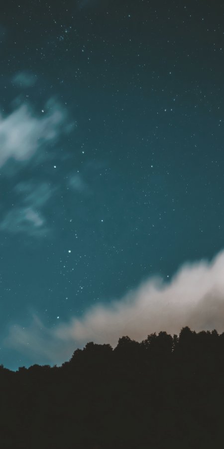 星空璀璨云海缭绕深蓝风景手机壁纸