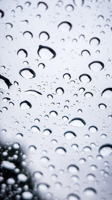 雨滴玻璃特写蓝白静物手机壁纸精选