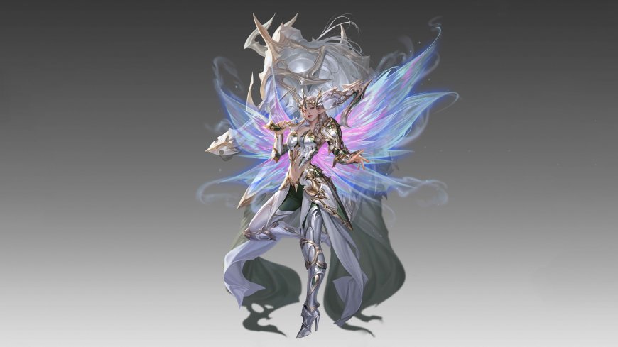 魔兽世界精灵法师炫彩光翼特效游戏角色电脑壁纸