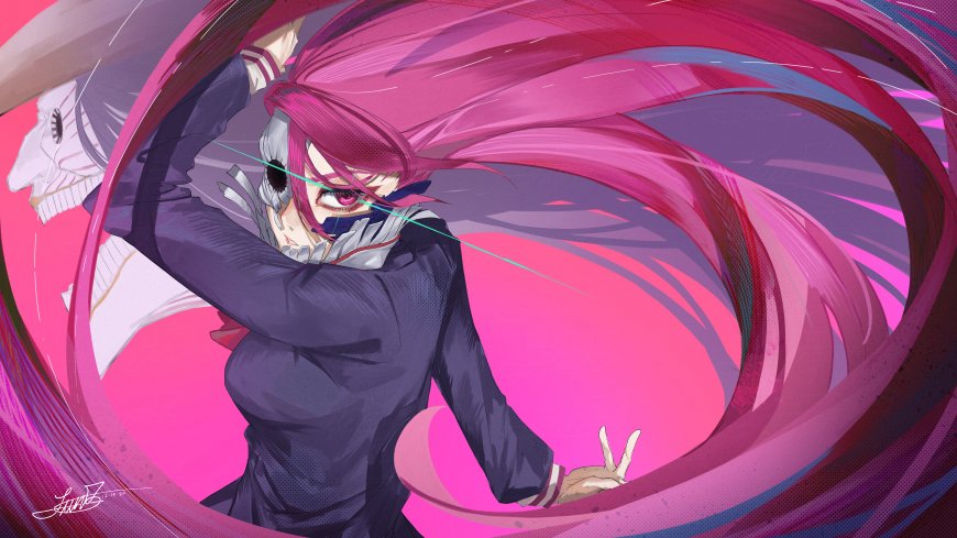 咒术回战美美粉发少女战斗姿态动漫电脑壁纸