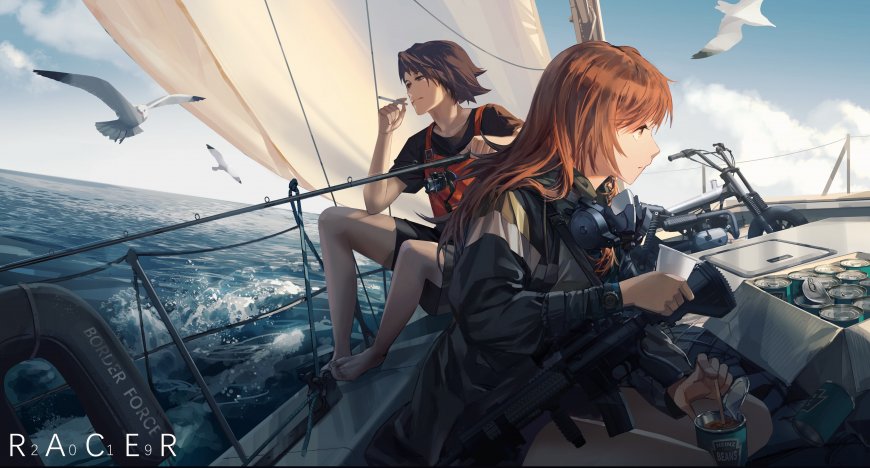 少女前线帆船航海写实风游戏电脑壁纸