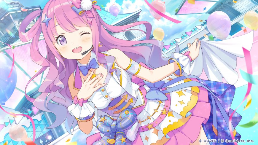 Hololive星街彗星紫发偶像气球庆典活力人物电脑壁纸