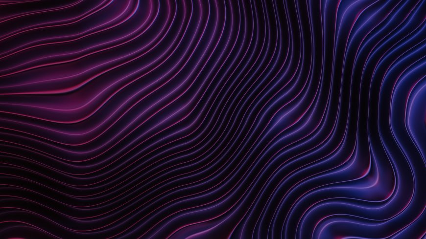 紫蓝波浪光纹暗紫高清创意简约抽象纹理电脑壁纸