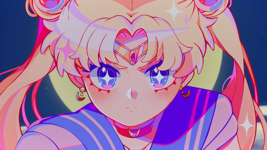 美少女战士月野兔粉紫蓝动漫电脑壁纸